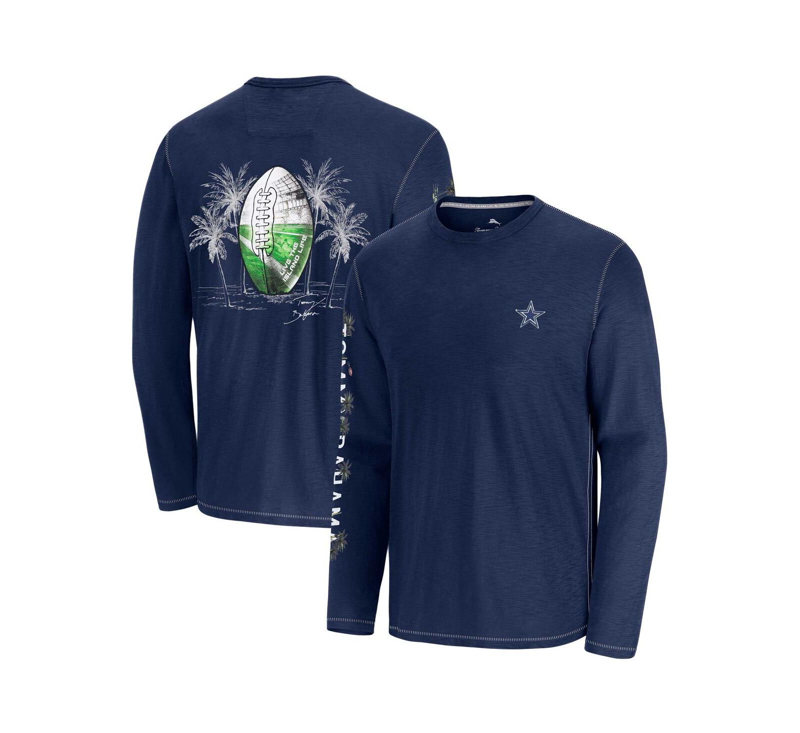 Tommy Bahama Men's Blue Dallas Cowboys Oasis Endzone Lux Long Sleeve T-Shirt