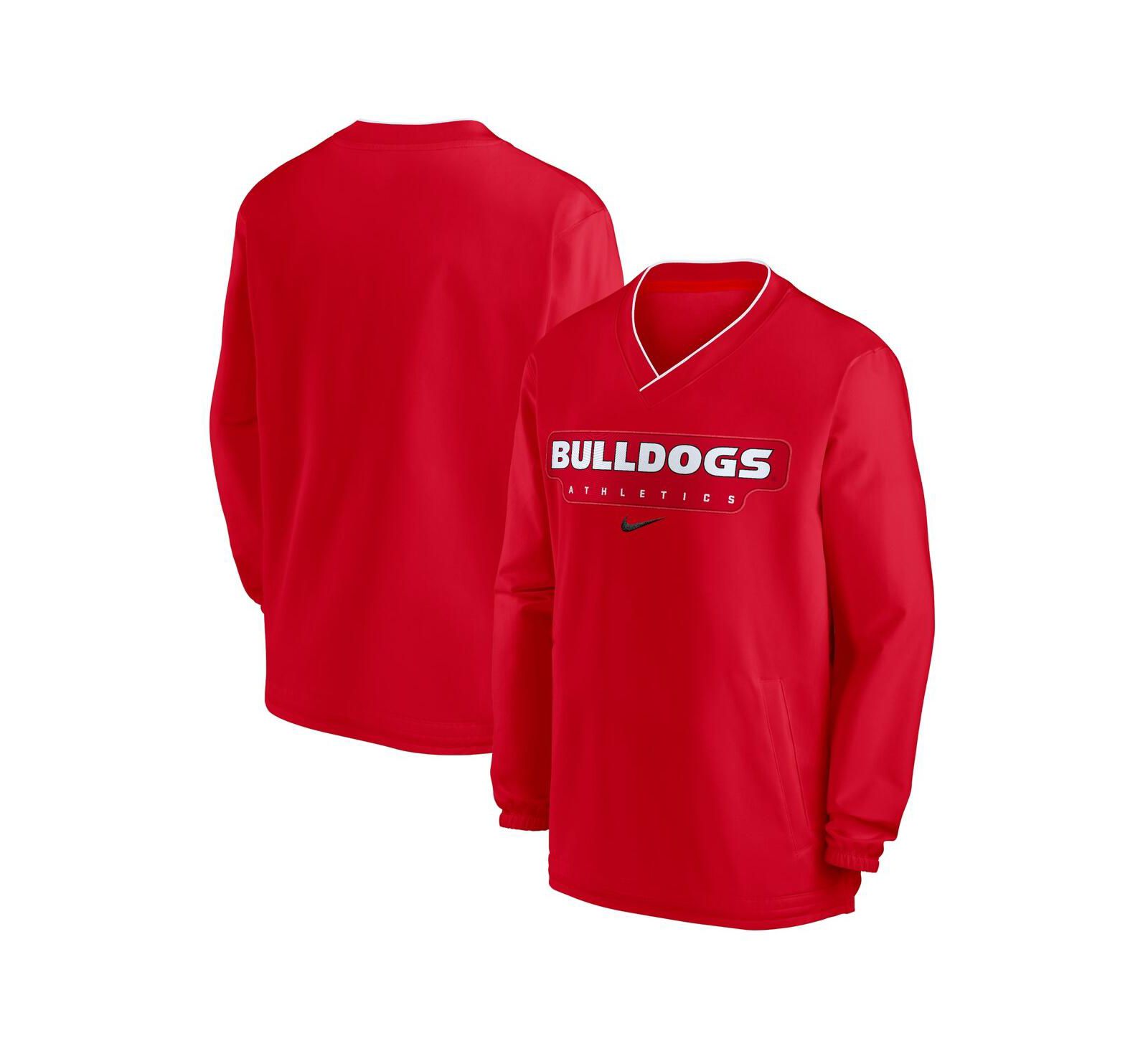 Nike Men's Red Georgia Bulldogs 2024 Sideline Pullover Windshirt