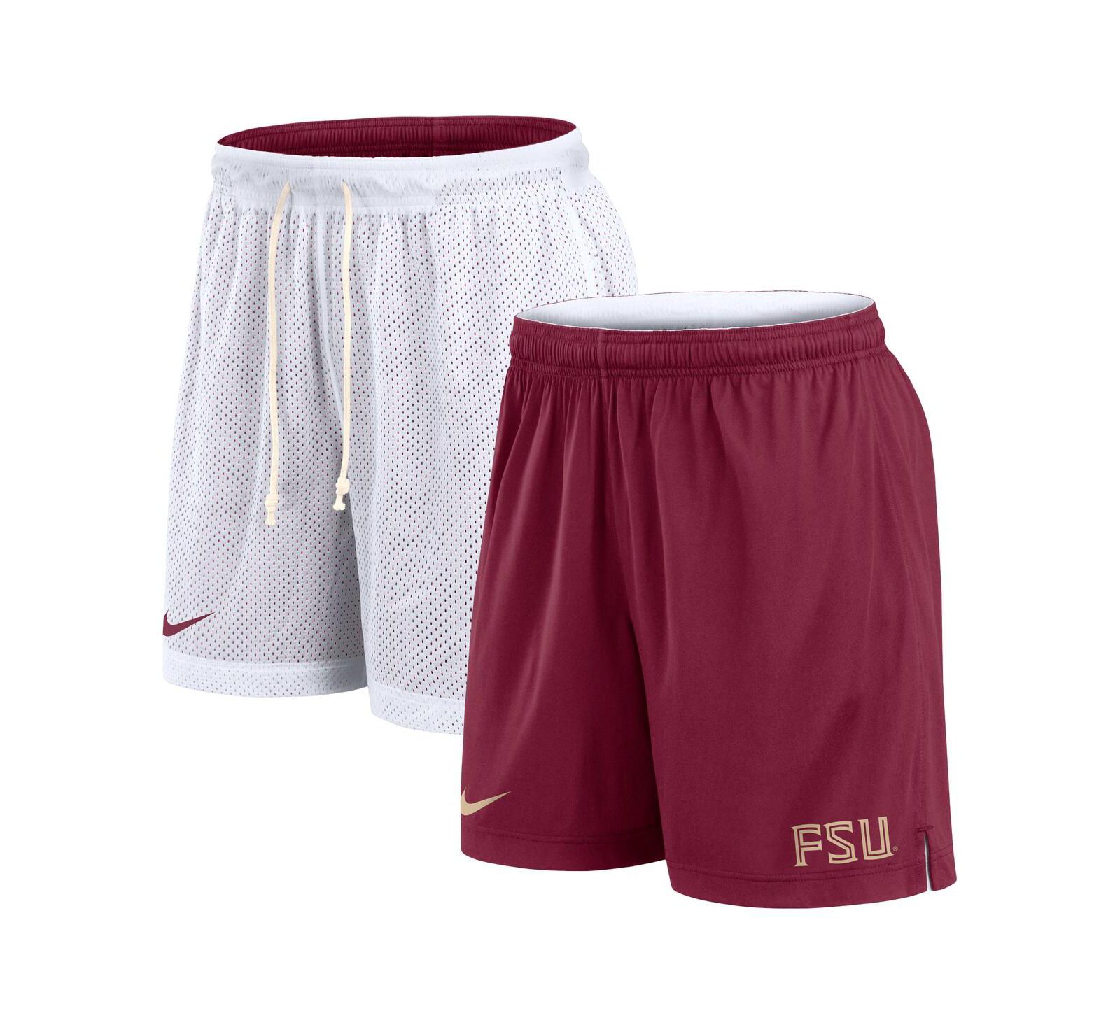 Nike Men's White/Garnet Florida State Seminoles Primetime Reversible Performance Shorts