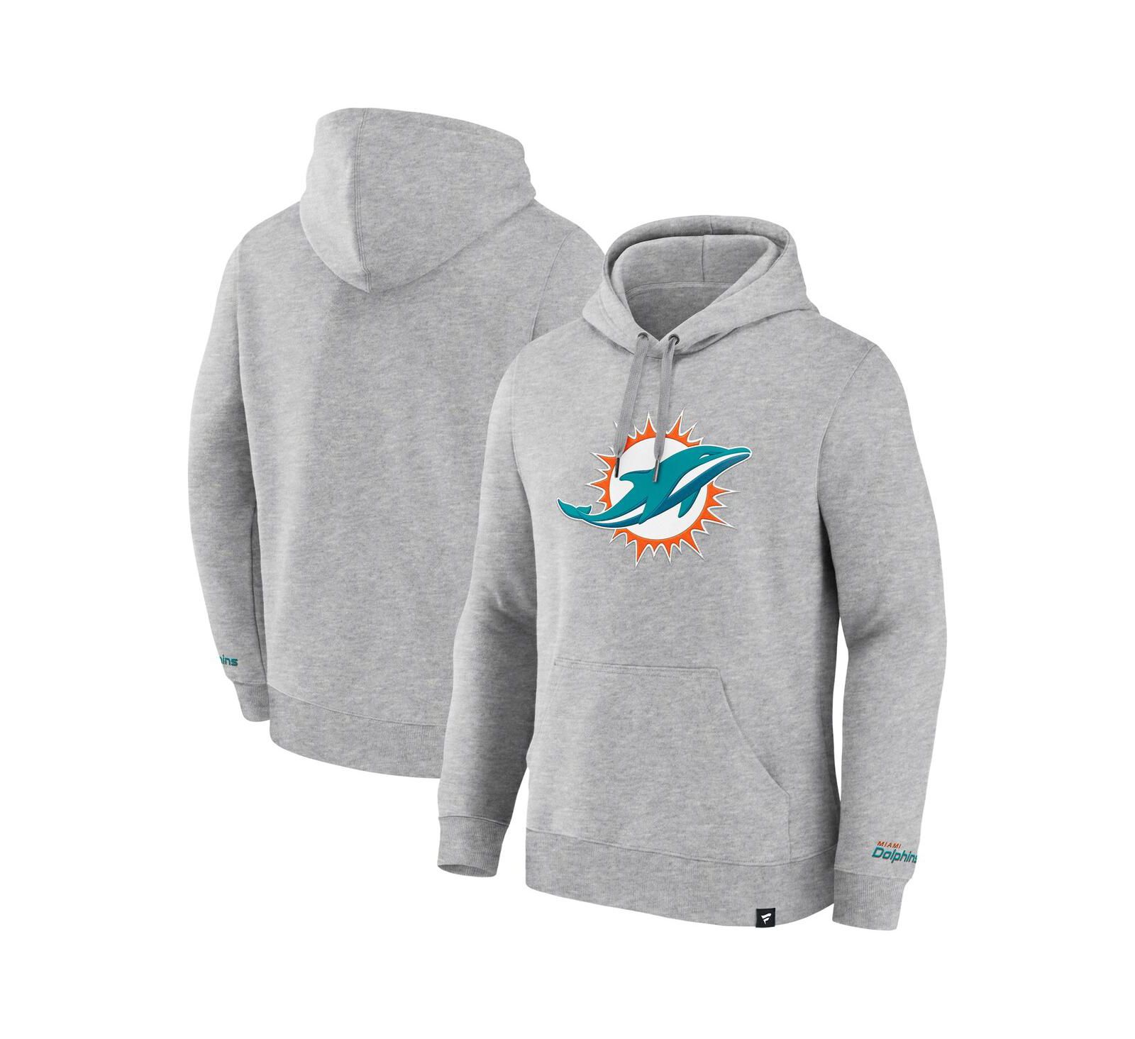 Мужское флисовое худи Fanatics Miami Dolphins Legacy, Heather Gray