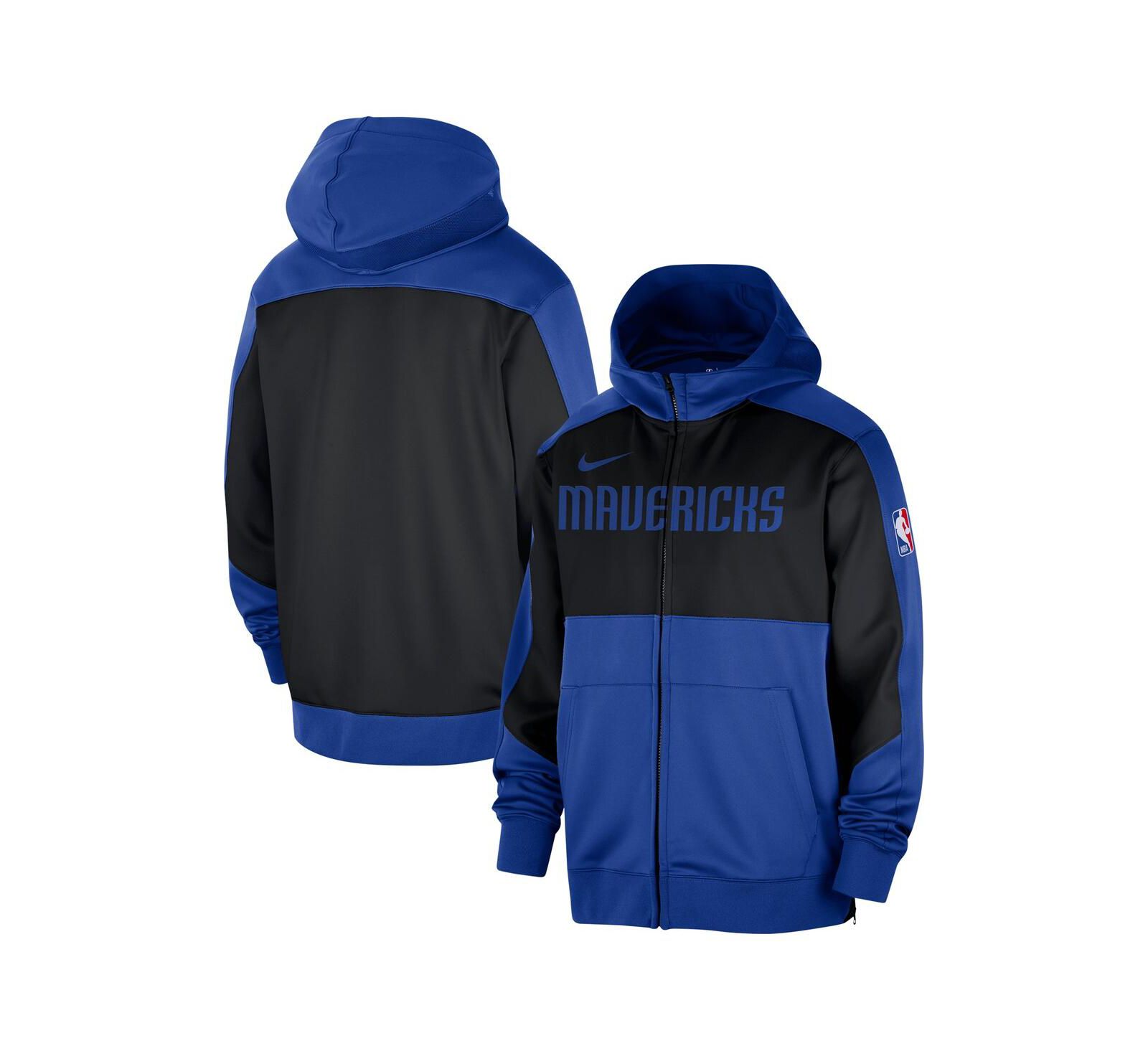 Nike Men's Blue Dallas Mavericks Authentic On-Court Showtime Performance Full-Zip Hoodie