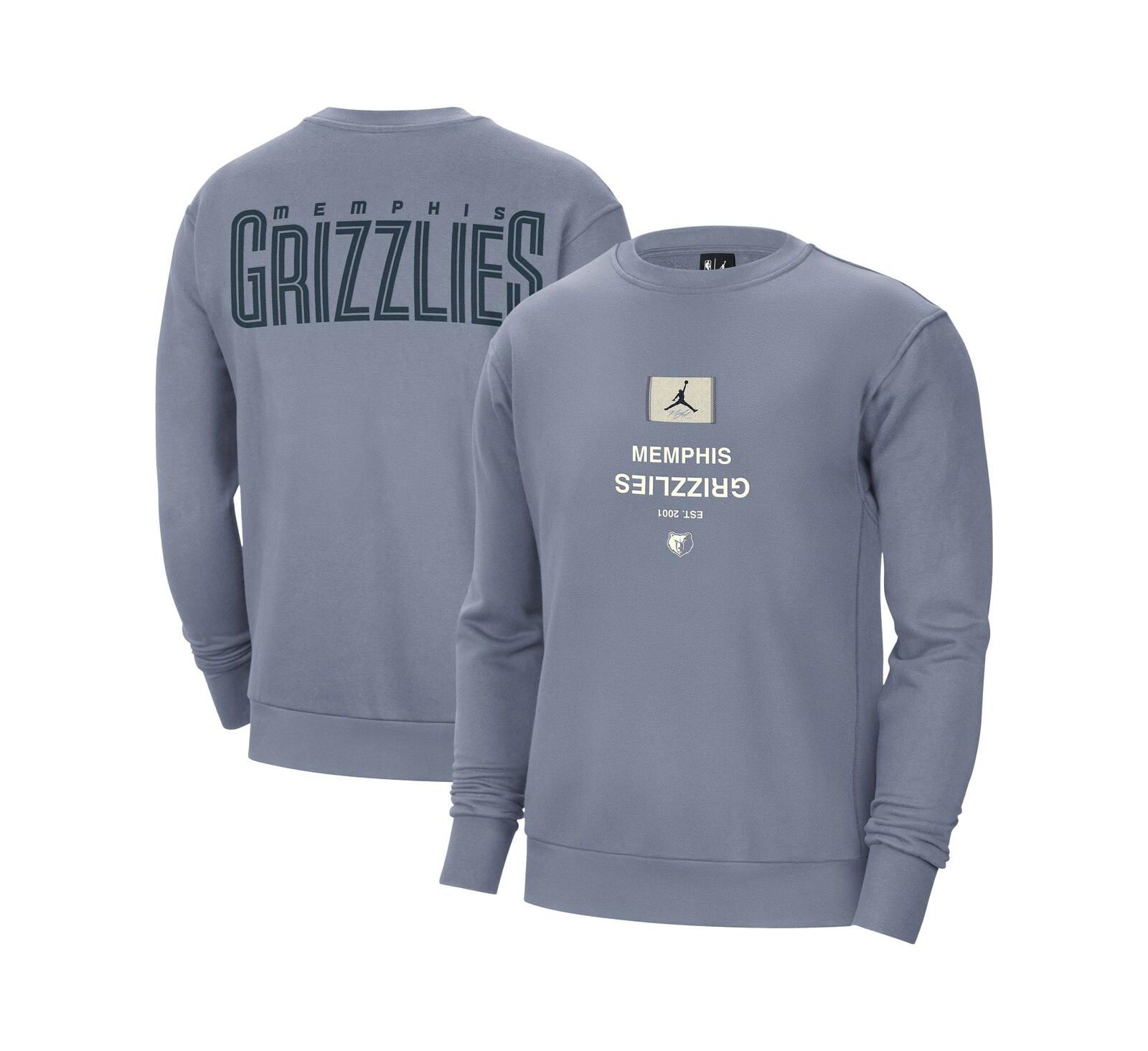 Jordan Мужской плотный свитшот с капюшоном Memphis Grizzlies, синий