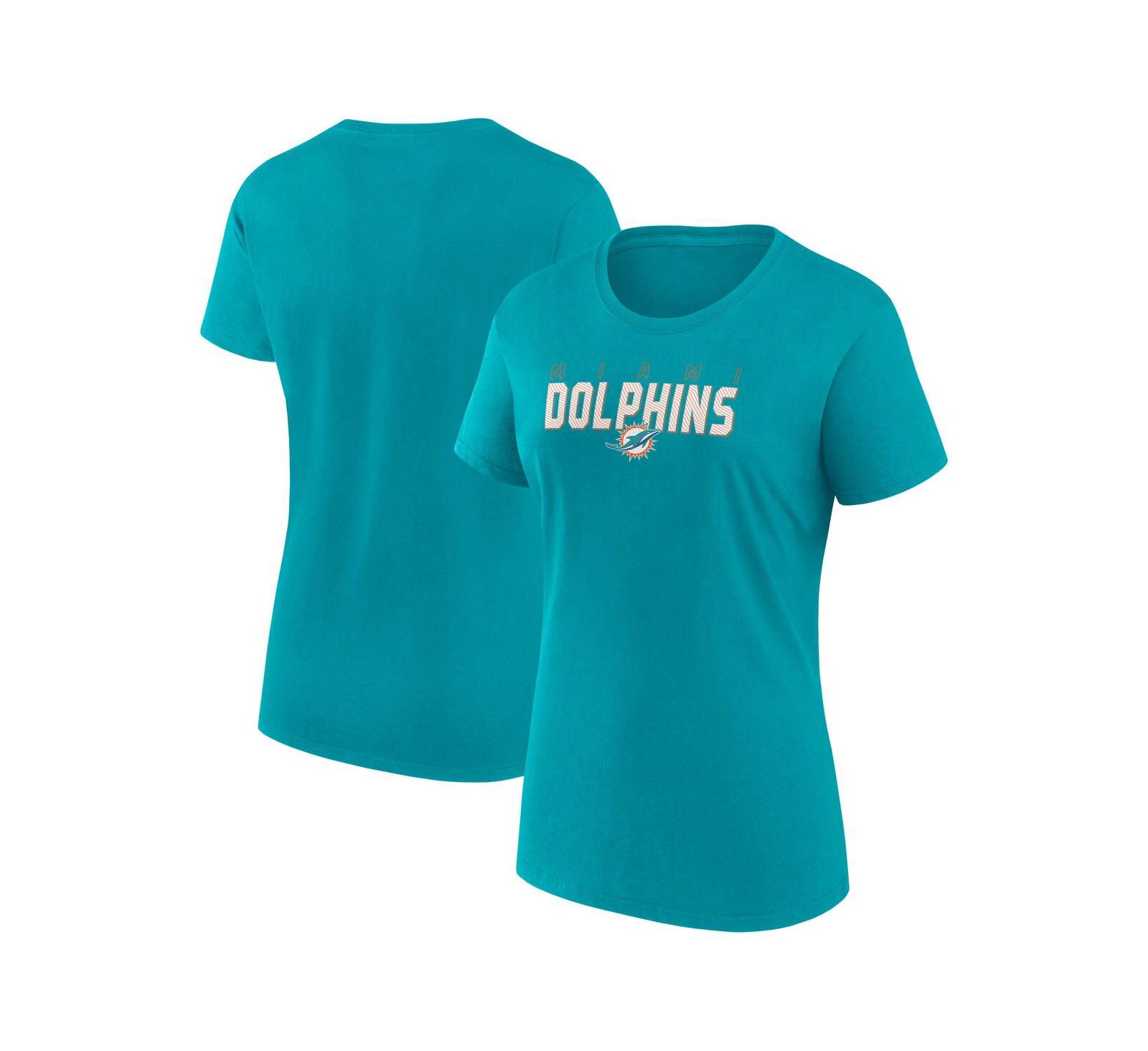 Женская футболка Logo Athletic Aqua Miami Dolphins Lean