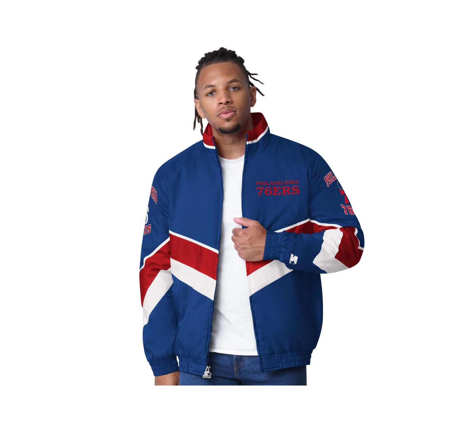 Мужская куртка Starter Royal Philadelphia 76ers Captain Oxford Full-Zip