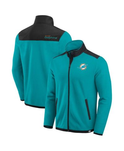 Мужская куртка Fanatics Miami Dolphins Aqua Color Block Polar Fleece Full-Zip