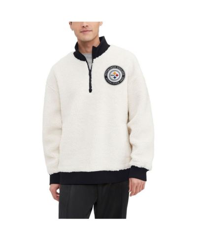 Мужское свитшот Tommy Hilfiger Cream Pittsburgh Steelers Jordan Sherpa Quarter-Zip