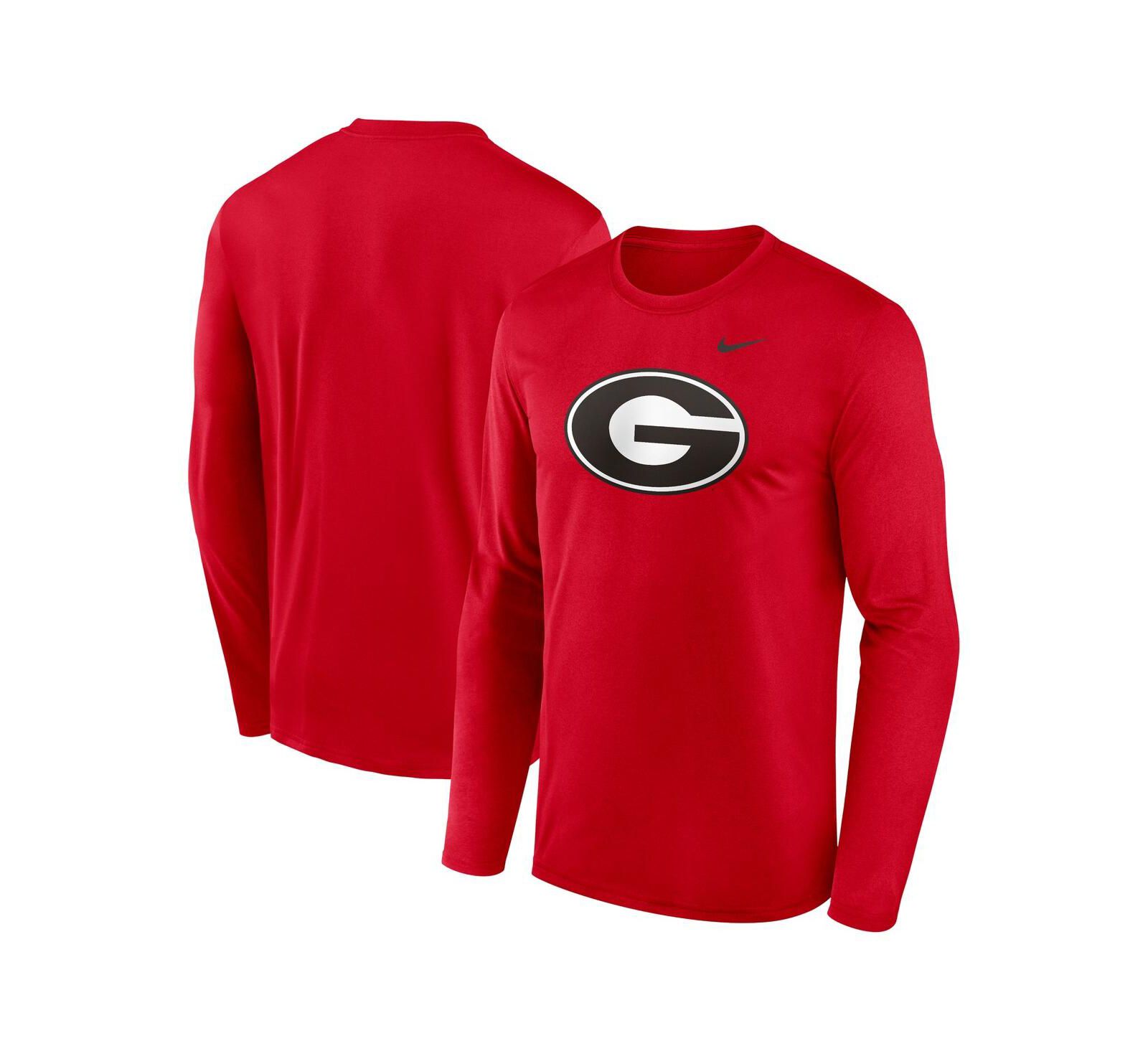 Мужская футболка Nike Red Georgia Bulldogs Primetime Primary Legend Long Sleeve