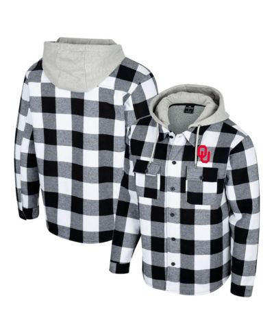 Мужская куртка Colosseum Black/White Oklahoma Sooners Buffalo Plaid
