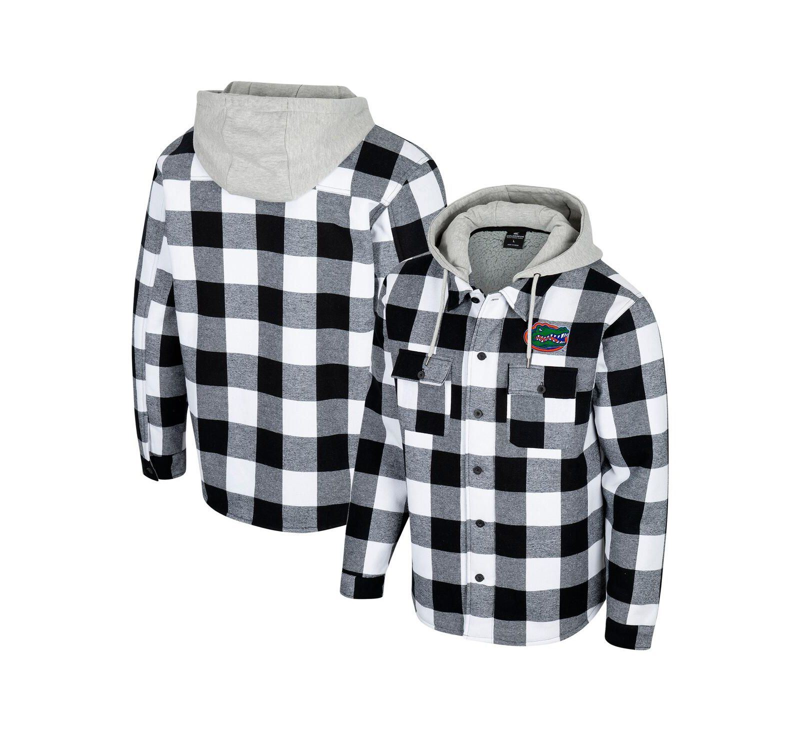 Colosseum Men's Black/White Florida Gators Buffalo Plaid Full-Zip Jacket