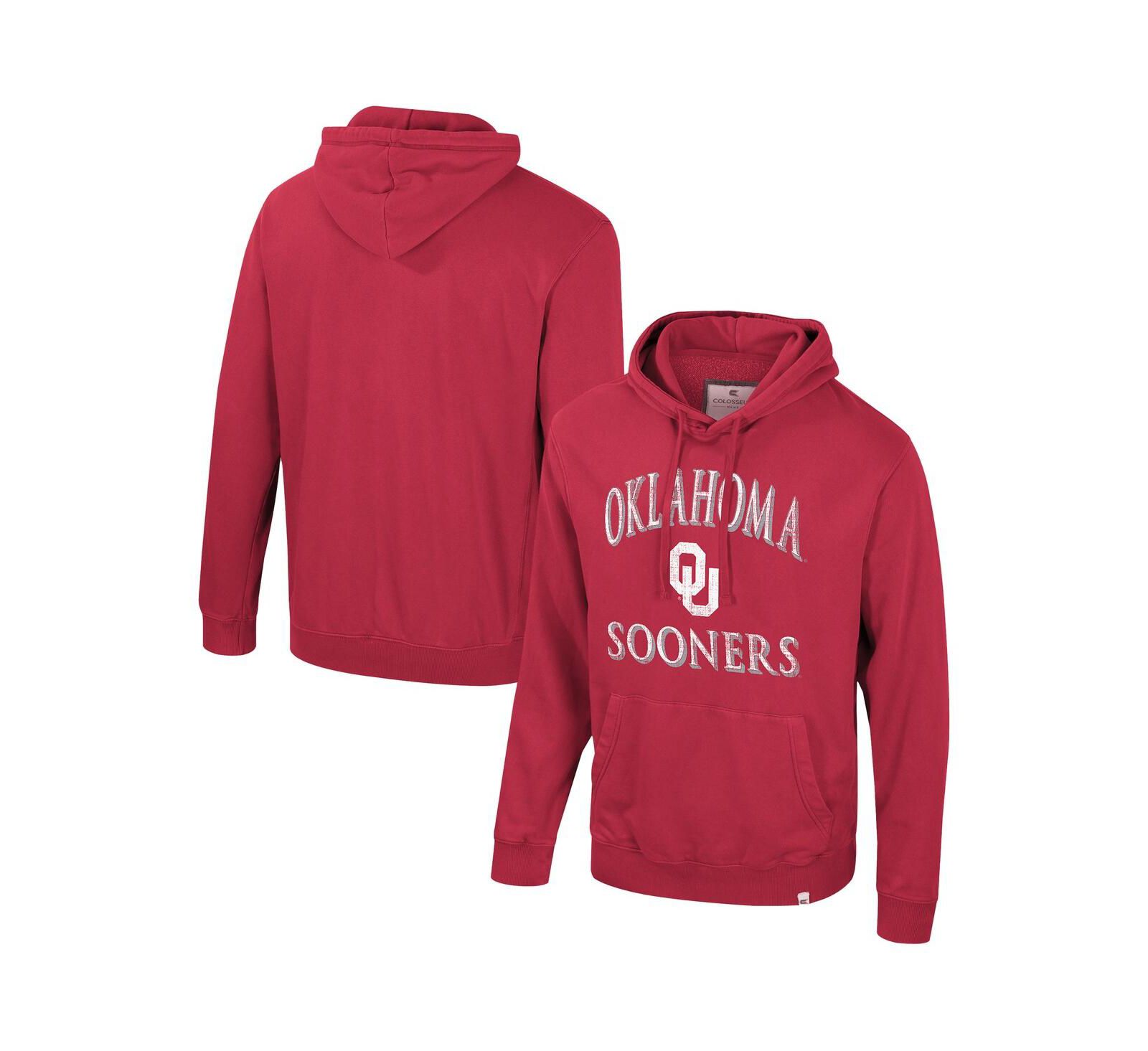 Мужское худи Colosseum Crimson Oklahoma Sooners Big & Tall Cap E-Tan