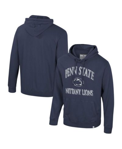 Colosseum Men's Navy Penn State Nittany Lions Big & Tall Cap E-Tan Pullover Hoodie