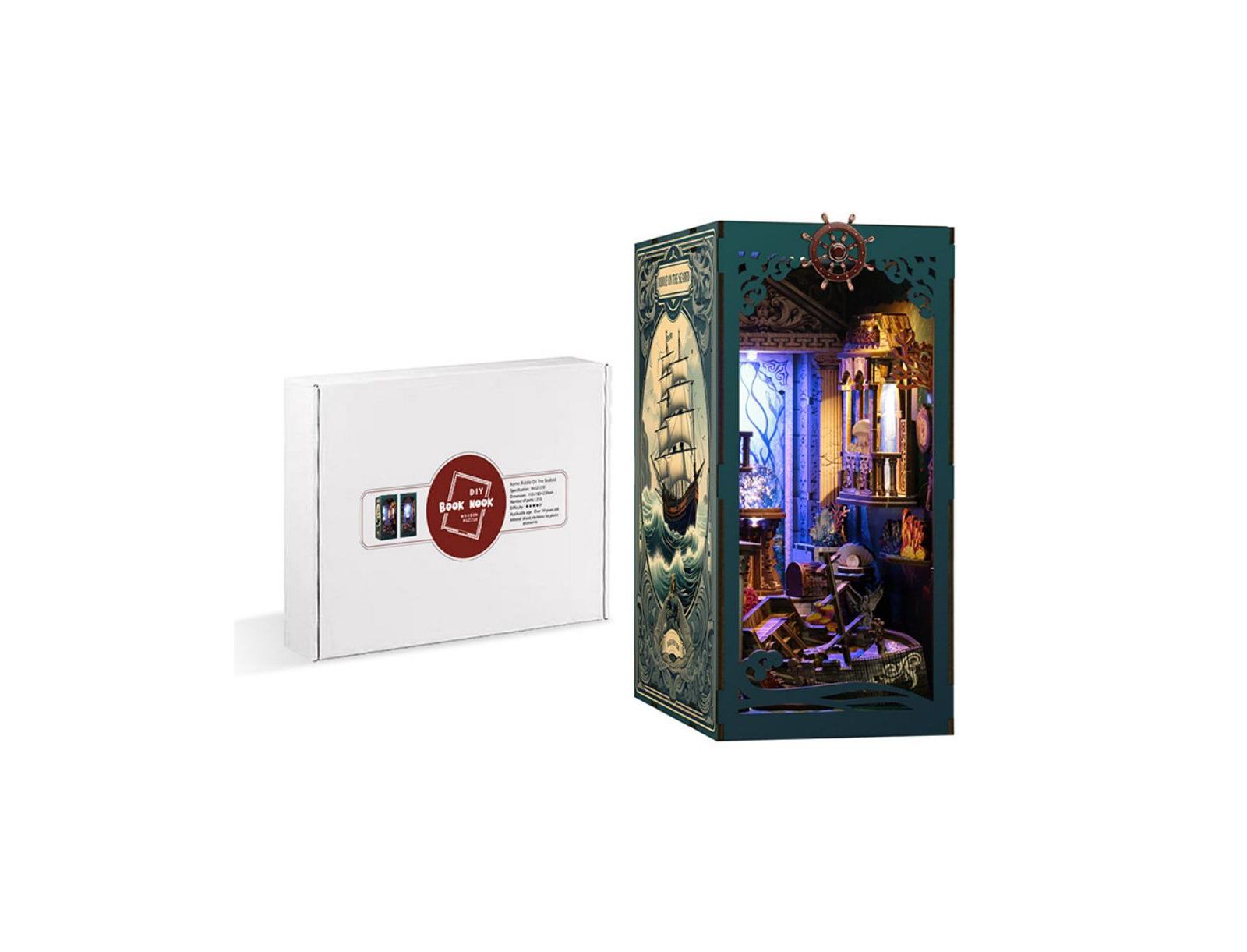HANSILK набор для создания миниатюрного книжного диорамы DIY Book Nook, деревянный 3D пазл