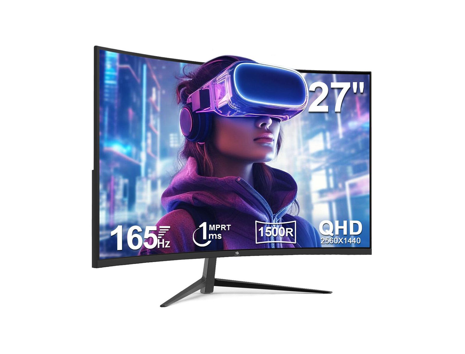 Игровой изогнутый монитор Z-EDGE 27 inch 2K QHD 165Hz 1ms Curved