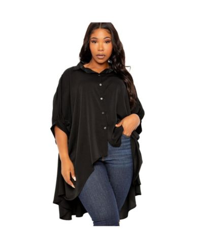 Блузка Buxom Couture Women's Plus Size Flowy Hi-lo