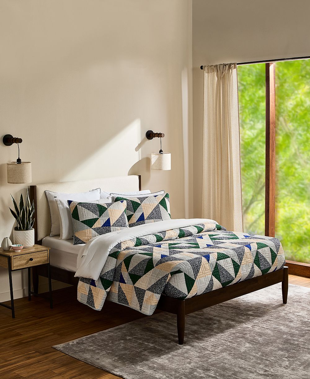 Lacoste Home Комплект постельного белья Cotton 3-Piece Quilt Set, King