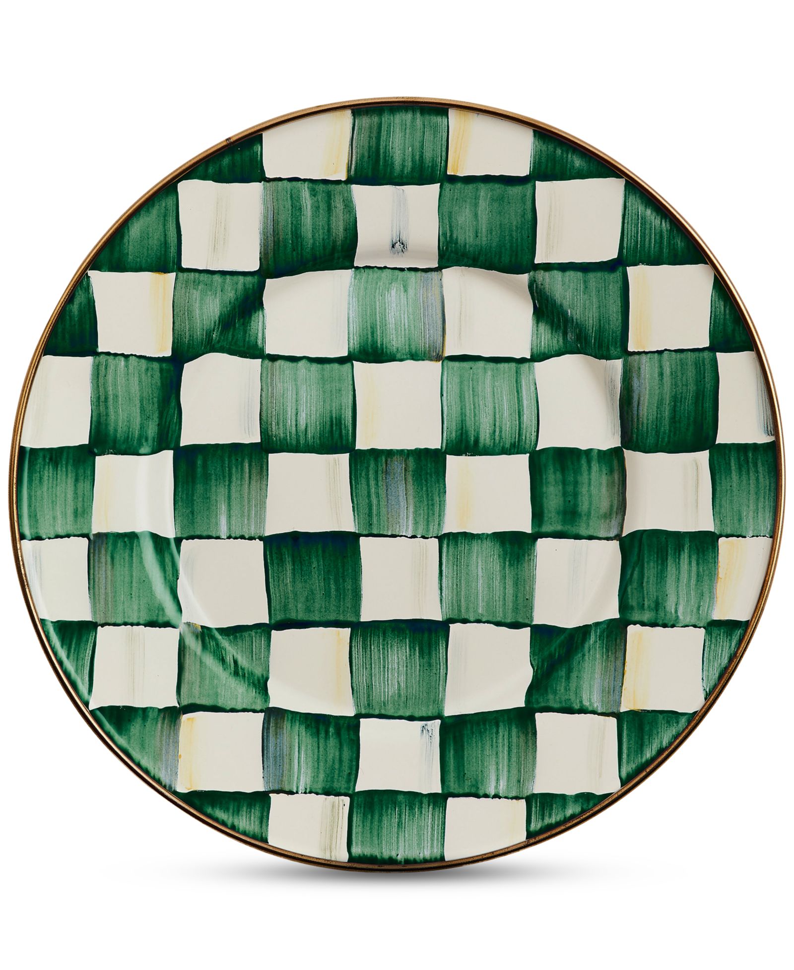 Mackenzie-Childs Emerald Check Salad Plate