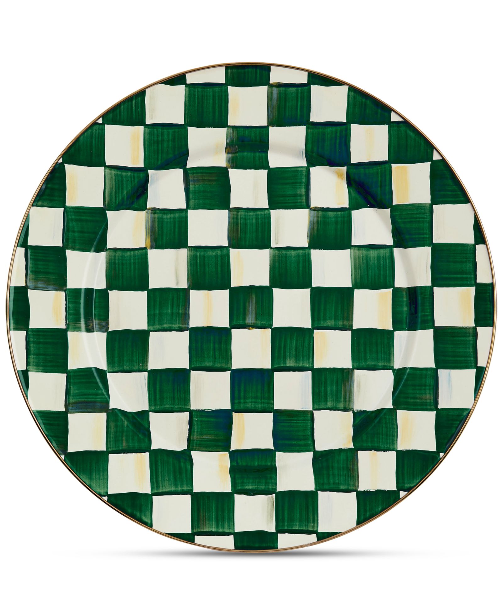 MacKenzie-Childs сервировочное блюдо Emerald Check