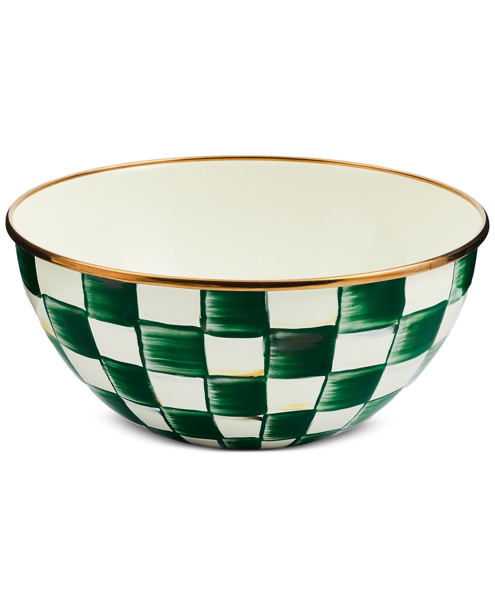Mackenzie-Childs Emerald Check Small Everyday Bowl, 40-oz.