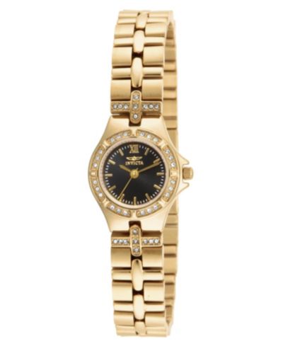 Invicta Women's 17065 Wildflower Quartz 3 Hand Black Dial Watch