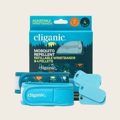 Cliganic браслеты-репелленты от комаров, комплект из 2 шт. и 4 сменных блоков