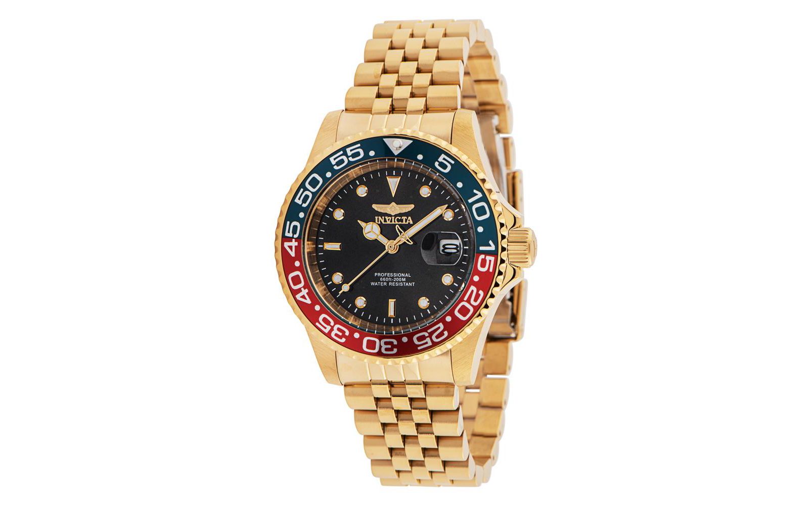 Мужские часы Invicta 36041 Pro Diver Quartz 3 Hand Black Dial