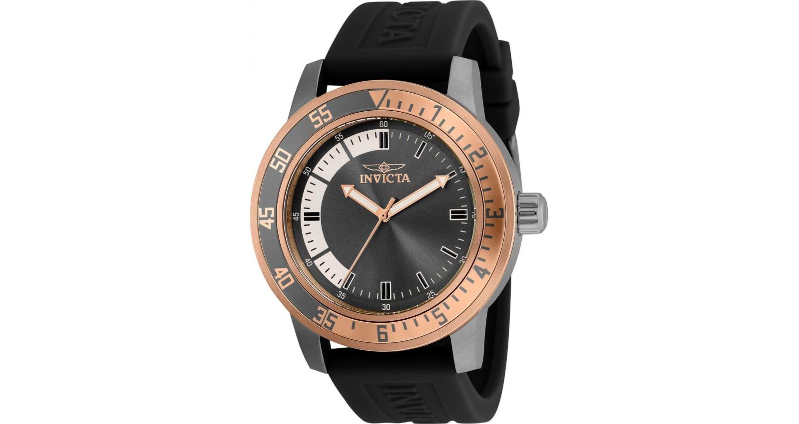 Мужские кварцевые часы Invicta 35687 Specialty, белый циферблат, gunmetal