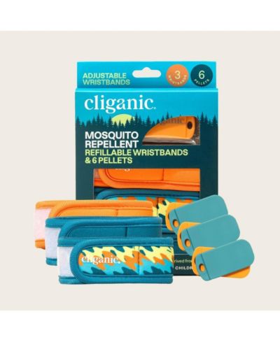 Cliganic Репелленты от комаров на запястье, 3 шт. и 6 сменных блоков