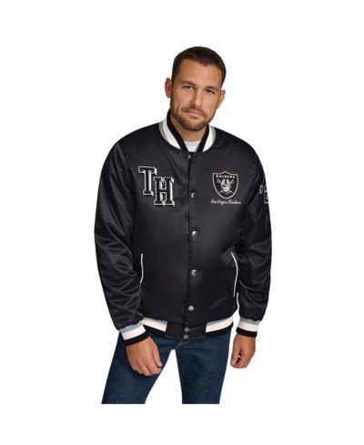 Tommy Hilfiger Мужская атласная куртка Las Vegas Raiders Dante Full-Snap