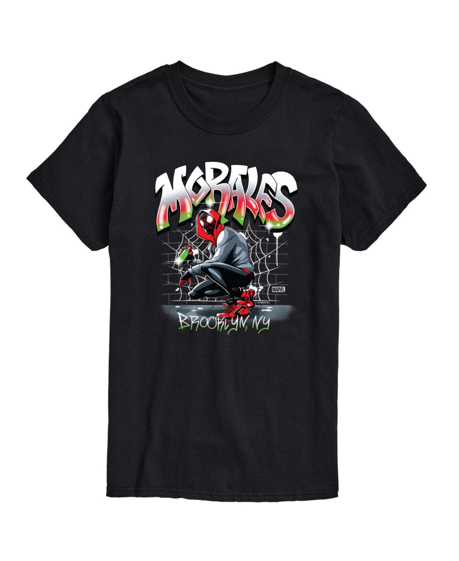AIRWAVES Men's Spider-Man Morales Short Sleeve T-Shirt