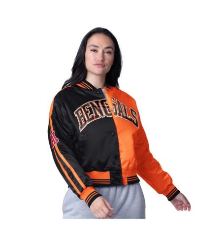 Женская атласная укороченная куртка Starter Cincinnati Bengals