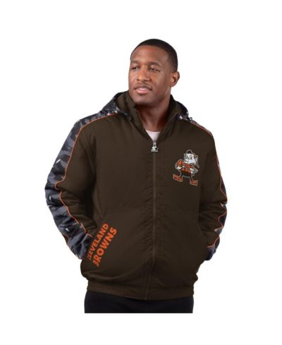 Мужское худи Starter Cleveland Browns Thursday Night Gridiron Full-Zip, коричневое