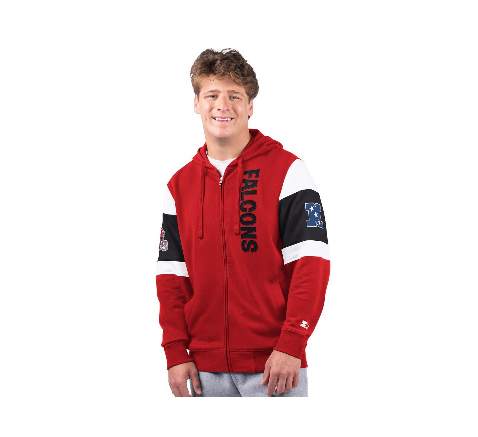Мужское худи Starter Red Atlanta Falcons Extreme Vintage Logo Full-Zip