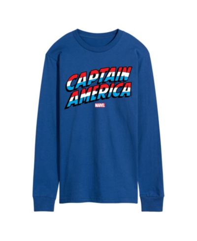 AIRWAVES Мужская футболка с длинным рукавом Captain America