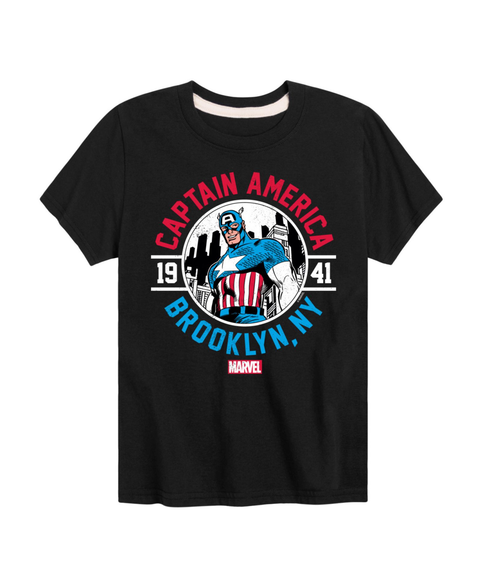 Captain America Boys Captain America Brooklyn NY Graphic T-Shirt