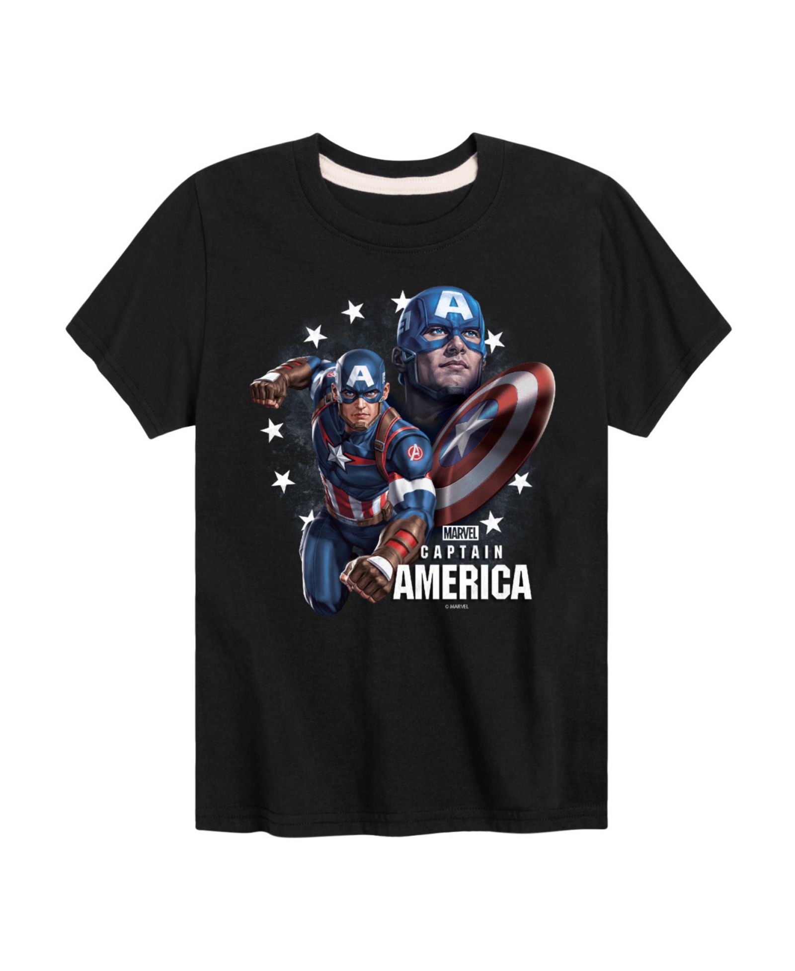 Детская футболка Captain America с графическим принтом