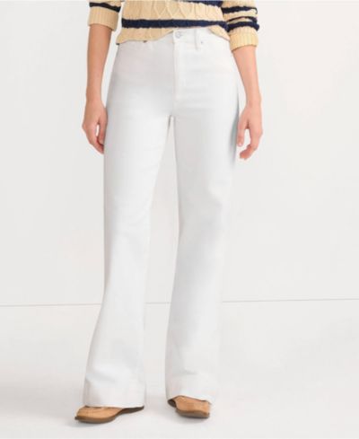 Lands' End Petite High Rise Wide Leg Denim Jeans
