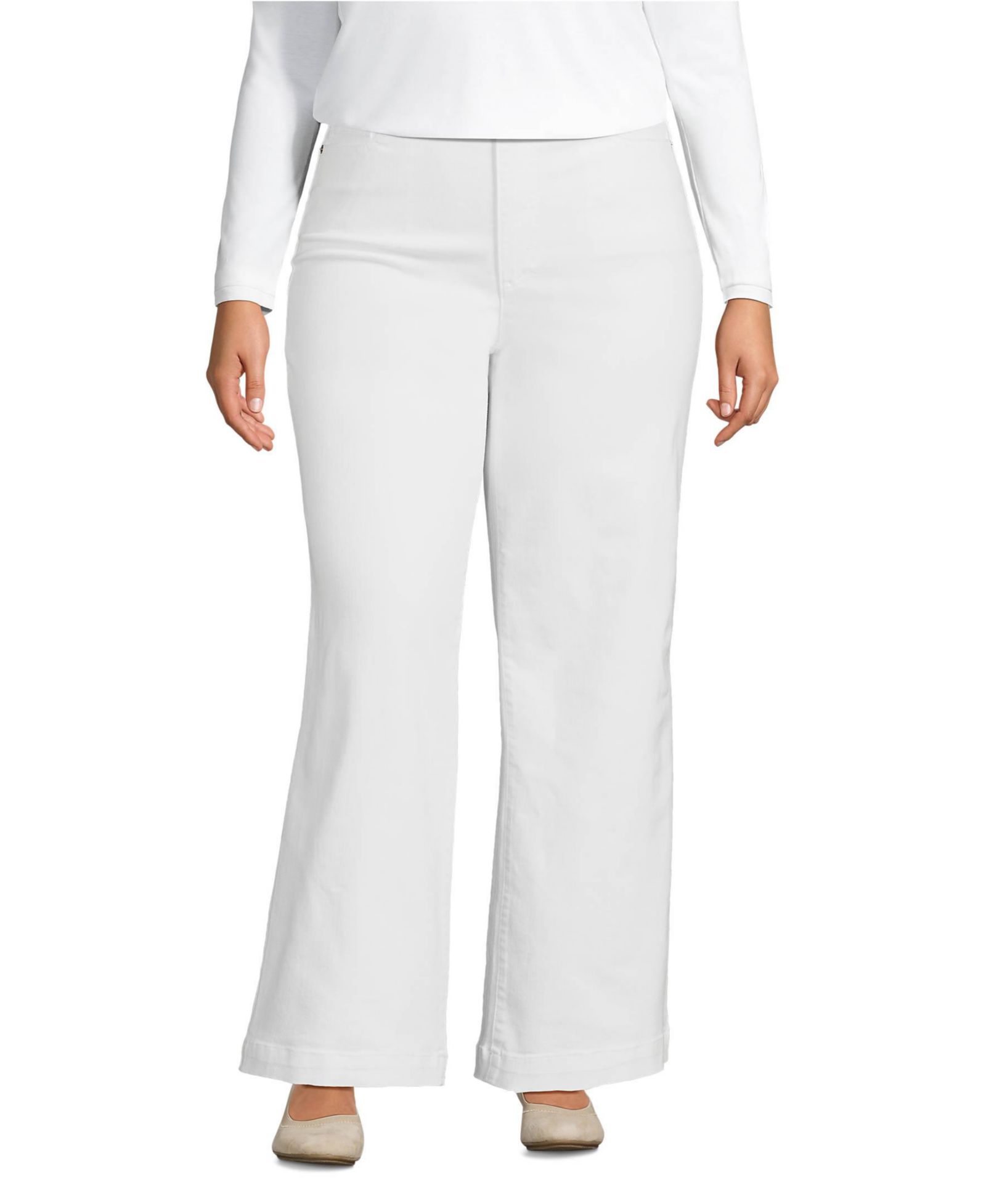 Женские джинсы Lands' End High Rise Wide Leg Denim