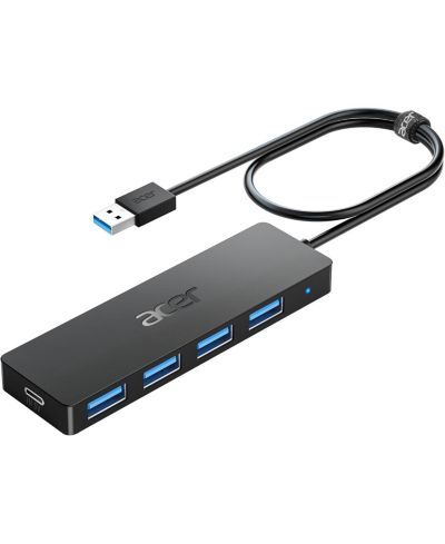 USB-хаб Acer 4 порта, USB 3.0, разветвитель USB A для ноутбука с портом USB C, расширитель USB для ноутбука Windows, Linux, acer PC и др. (2ft)