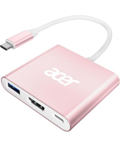 Адаптер acer USB C to HDMI Multiport, хаб 3 в 1 с портом USB 3.0, портом 4K HDMI и зарядкой PD Max 100W для телефонов USB C, планшетов, iPad Pro, Surface, ноутбуков, Switch, Dell XPS и других
