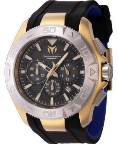 Technomarine Men's TM-622005 UF6 None Quartz Chronograph Black Dial Watch