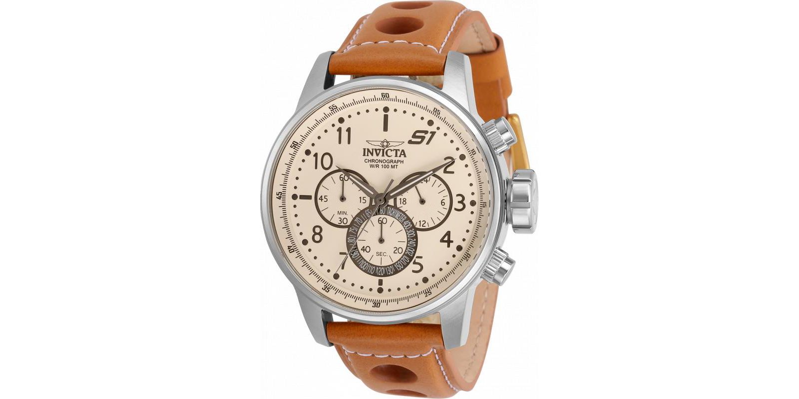 Invicta Men's 30914 S1 Rally  Quartz Chronograph White Dial Watch
