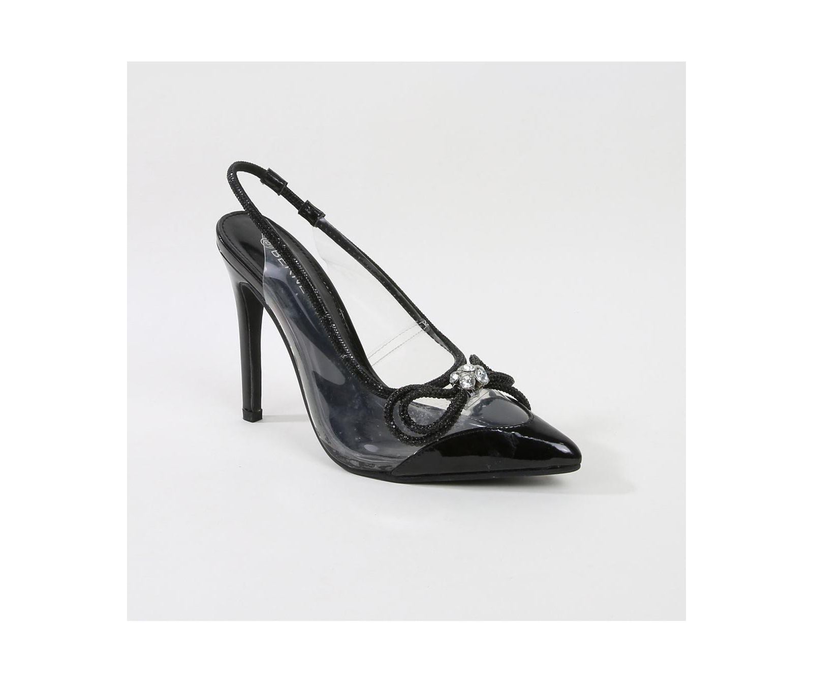Serena Clear Slingback with Rhinestone Accents