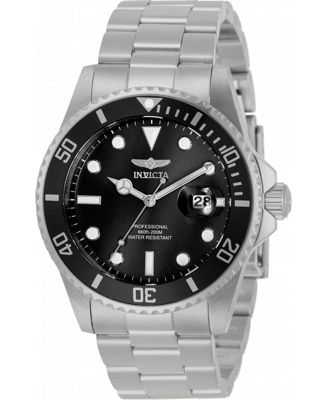 Мужские кварцевые часы Invicta 33266 Pro Diver с черным циферблатом и тремя стрелками