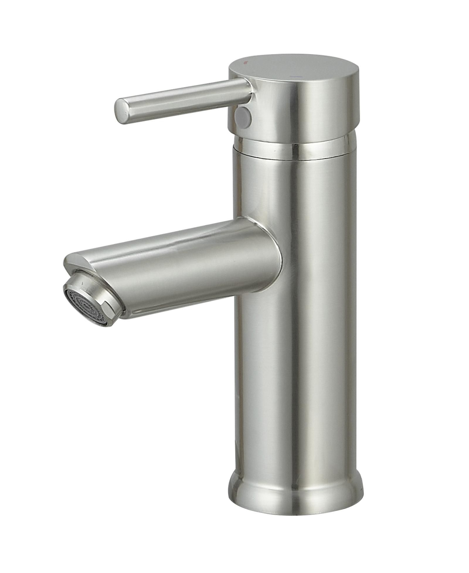 Смеситель для ванной Greenspring с выдвижным изливом и кнопкой смыва в цвете Brushed Nickel