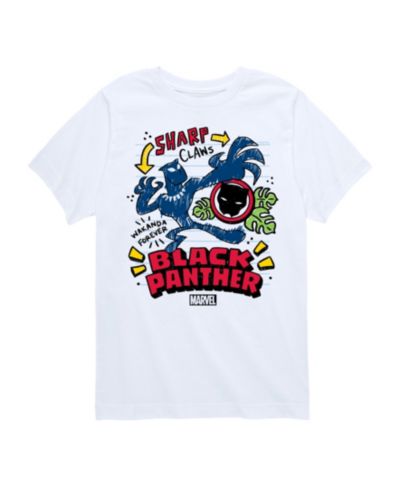 Black Panther Big Boys Black Panther Cartoon Graphic T-Shirt