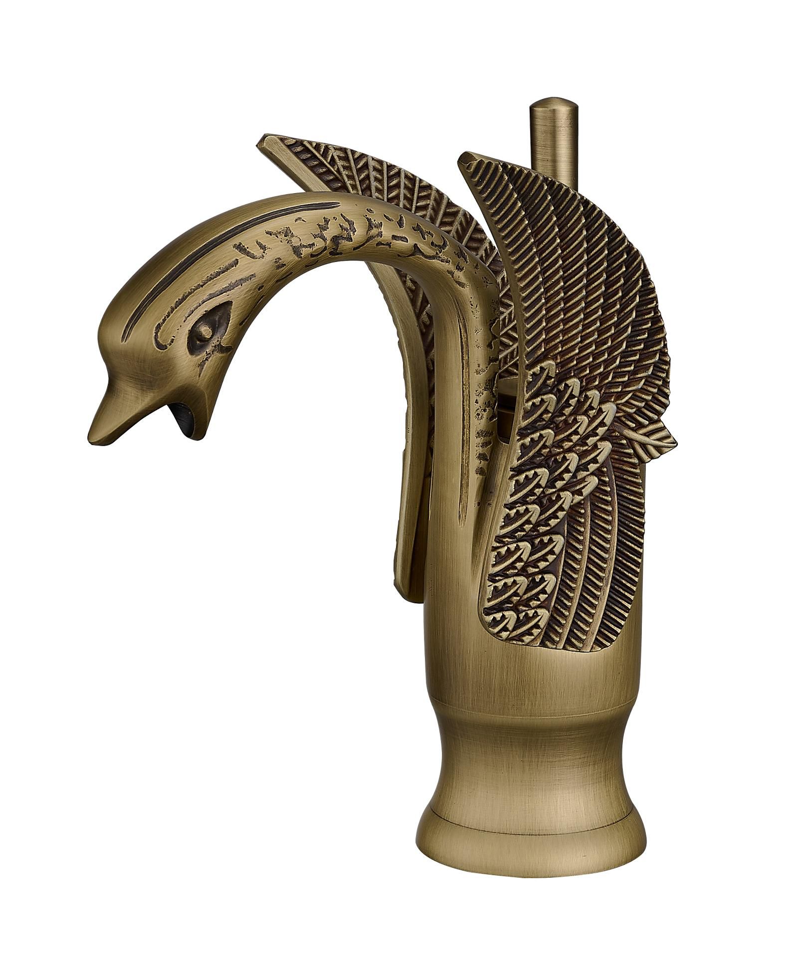 Greenspring  Pop Up Drain & Overflow Cover Swan Single Hole Single-Handle Bathroom Faucet