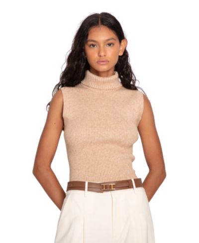 Belle & Bloom Women's Equation Sleeveless Turtleneck Knit