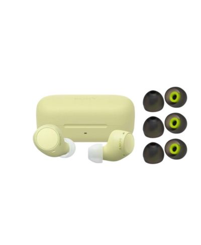 Sony WFC510 беспроводные наушники-вкладыши (Yellow) с набором силиконовых амбушюр (Black, 6-pack)