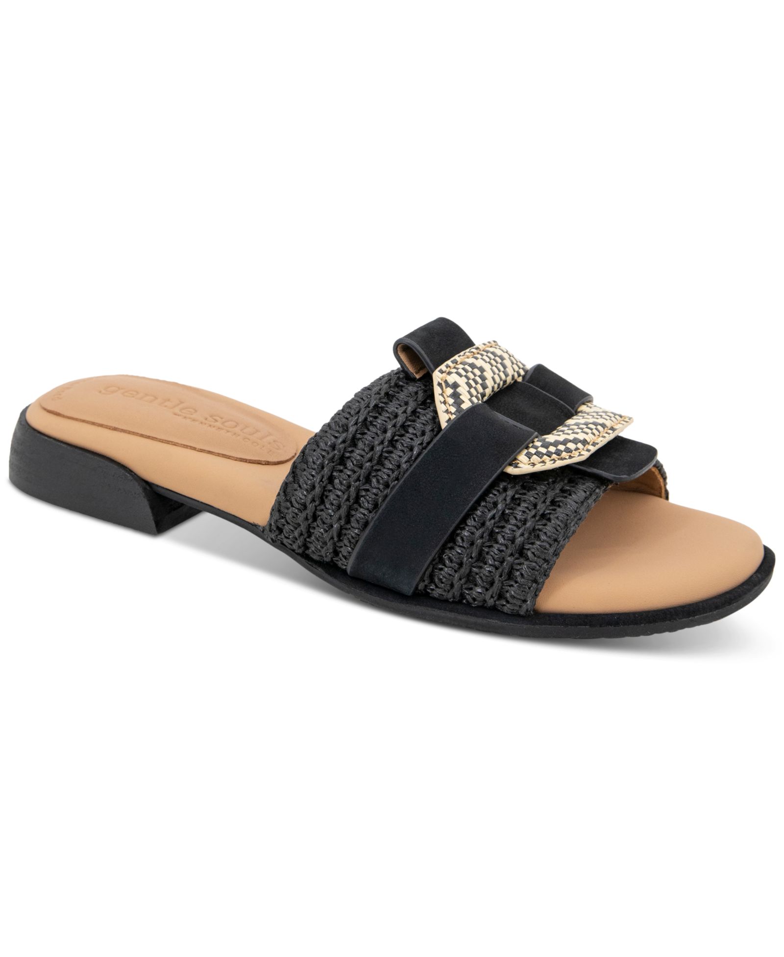 Gentle Souls Женские Hudson Mixed-Media Flat Sandals