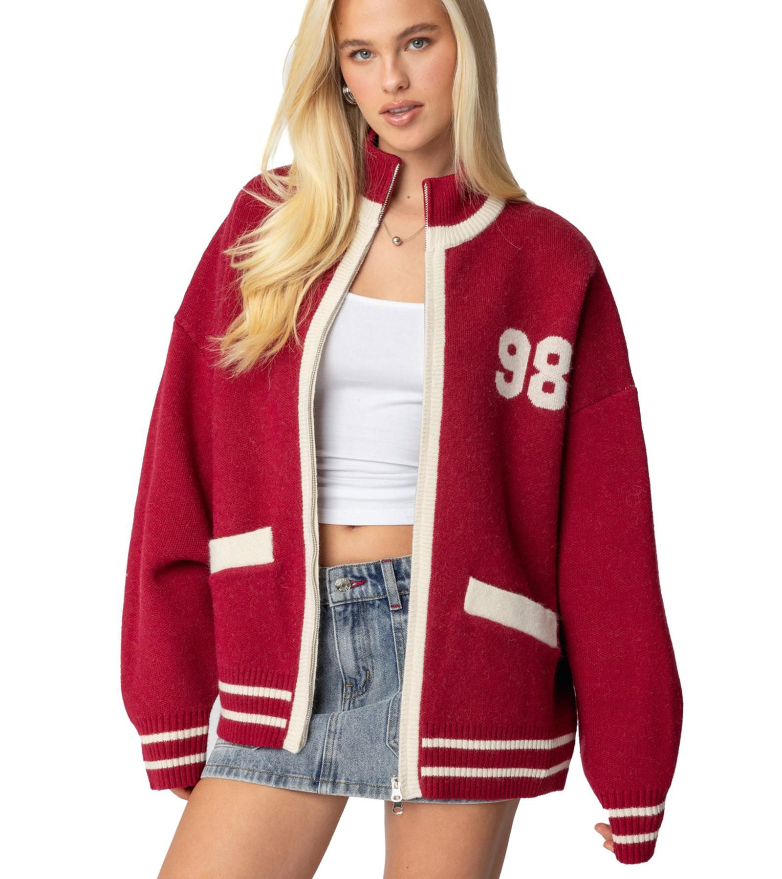 Edikted Женский джемпер на молнии Varsity 98
